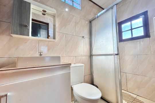 Banheiro da Suíte  de apartamento à venda com 3 quartos, 140m² em Santos Dumont, São Leopoldo