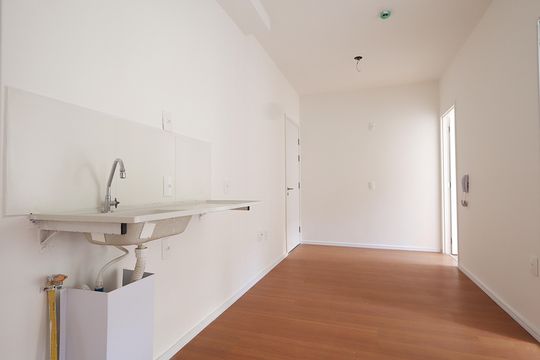 Cozinha de apartamento à venda com 2 quartos, 34m² em Jardim Monte Kemel, São Paulo