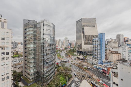 Vista da Varanda de kitnet/studio para alugar com 1 quarto, 24m² em Pinheiros, São Paulo
