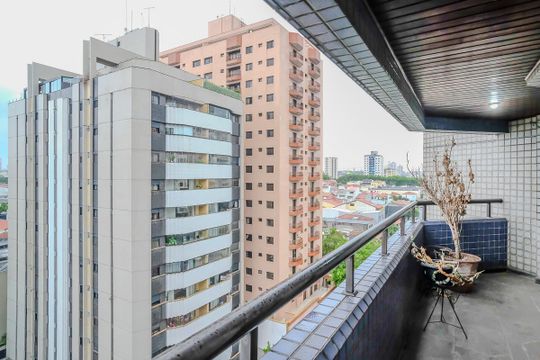 Varanda da sala de apartamento à venda com 4 quartos, 237m² em Barcelona, São Caetano do Sul