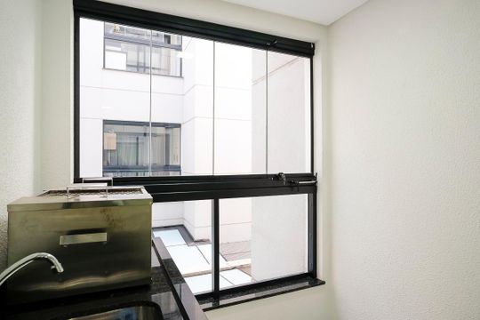 Varanda da Sala/Cozinha de apartamento à venda com 2 quartos, 53m² em Boa Vista, São Caetano do Sul