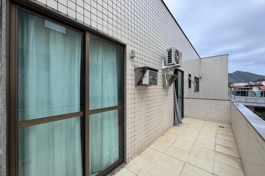 Varanda da Suíte 1 de apartamento à venda com 4 quartos, 263m² em Recreio dos Bandeirantes, Rio de Janeiro