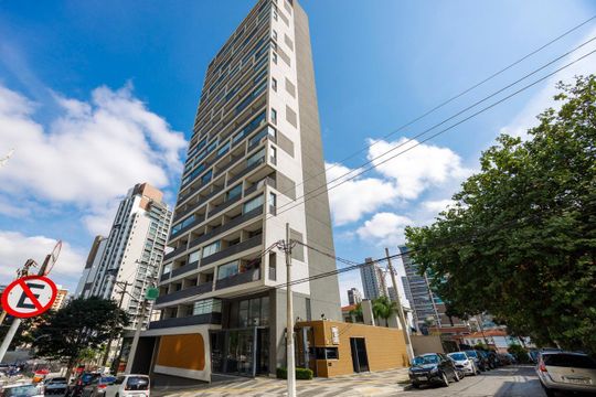 Fachada de kitnet/studio à venda com 1 quarto, 22m² em Jardim das Acácias, São Paulo