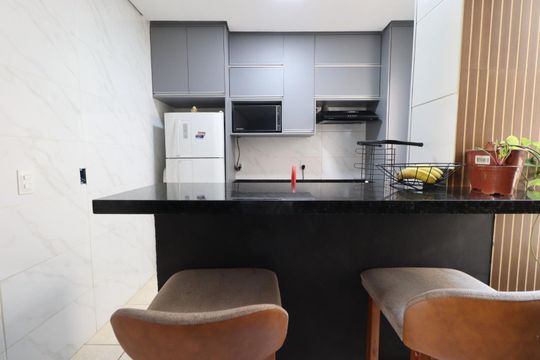 Cozinha de apartamento para alugar com 2 quartos, 46m² em Jardim Ouro Branco, Ribeirão Preto