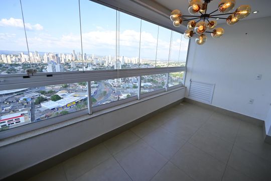 Varanda da Sala de apartamento para alugar com 2 quartos, 66m² em Setor Pedro Ludovico, Goiânia