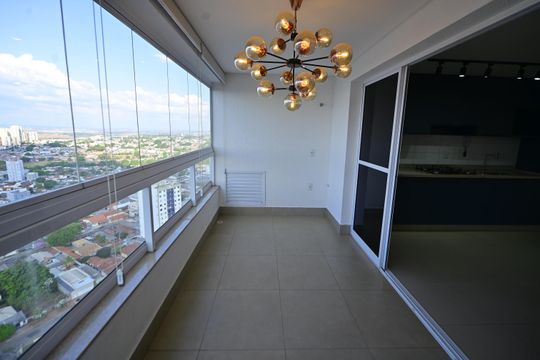 Varanda da Sala de apartamento para alugar com 2 quartos, 66m² em Setor Pedro Ludovico, Goiânia