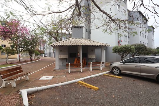 Área comum - Churrasqueira de apartamento à venda com 2 quartos, 39m² em Mato Grande, Canoas