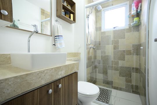 Banheiro da Suíte de apartamento à venda com 3 quartos, 68m² em Ipiranga, São Paulo