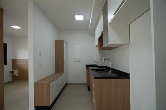 Cozinha de apartamento para alugar com 1 quarto, 60m² em Parque Campolim, Sorocaba