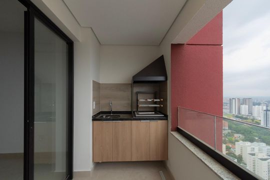 Varanda da Sala de apartamento para alugar com 1 quarto, 60m² em Parque Campolim, Sorocaba