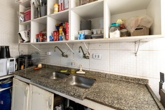 Cozinha de apartamento à venda com 3 quartos, 90m² em Higienópolis, São Paulo