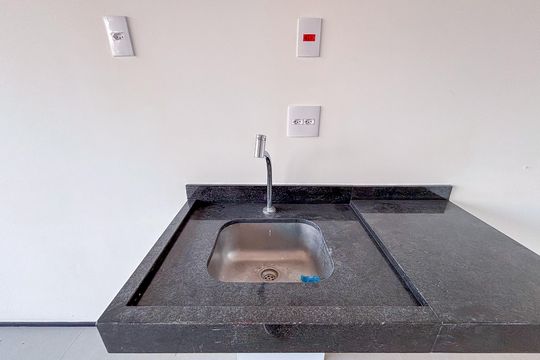 Cozinha de kitnet/studio para alugar com 1 quarto, 25m² em Vila Mariana, São Paulo