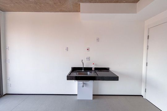 Cozinha de kitnet/studio para alugar com 1 quarto, 25m² em Vila Mariana, São Paulo