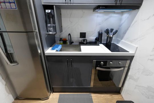 Cozinha de kitnet/studio à venda com 1 quarto, 35m² em Campos Elíseos, São Paulo