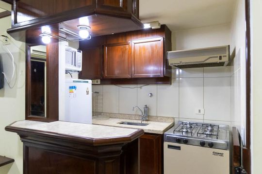 Cozinha de kitnet/studio para alugar com 1 quarto, 35m² em Campos Elíseos, São Paulo