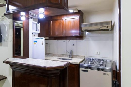 Cozinha de kitnet/studio para alugar com 1 quarto, 35m² em Campos Elíseos, São Paulo