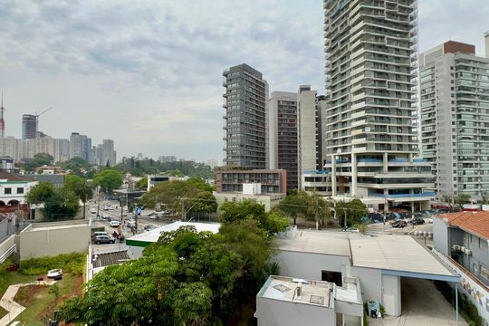 Vista da Varanda do Studio de kitnet/studio para alugar com 1 quarto, 27m² em Sumaré, São Paulo