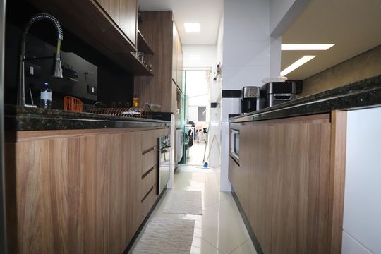Cozinha de apartamento à venda com 3 quartos, 95m² em Parque das Nações, Santo André