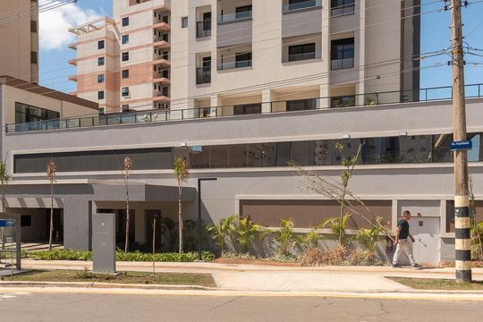 Fachada do Prédio de apartamento para alugar com 1 quarto, 46m² em Bosque, Campinas
