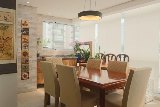 Varanda gourmet de apartamento à venda com 3 quartos, 134m² em Bosque da Saúde, São Paulo