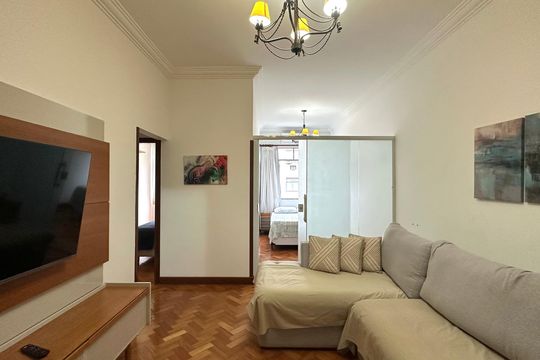 Sala de apartamento à venda com 1 quarto, 54m² em Copacabana, Rio de Janeiro