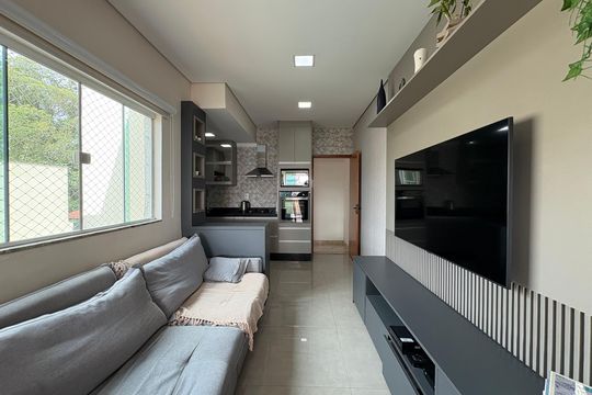 Sala de apartamento à venda com 2 quartos, 104m² em Vila Camilópolis, Santo André