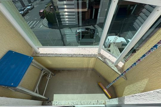 Varanda da Suíte de apartamento à venda com 2 quartos, 104m² em Vila Camilópolis, Santo André