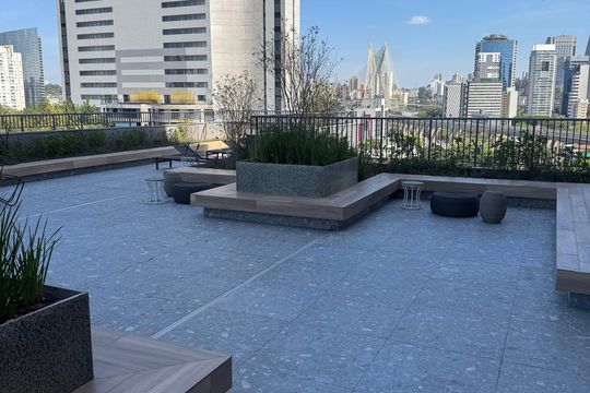 Área externa de apartamento para alugar com 1 quarto, 24m² em Vila Cordeiro, São Paulo