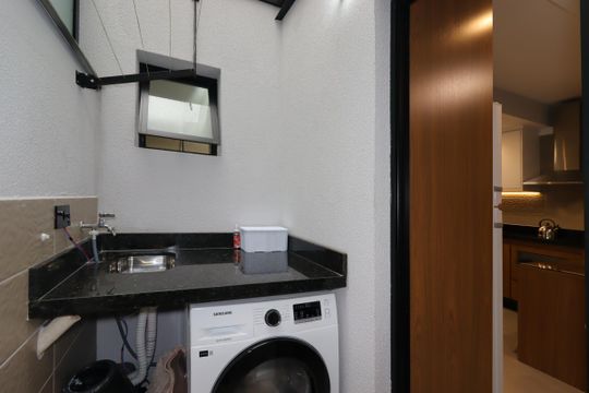 Área de Serviço de apartamento à venda com 2 quartos, 45m² em Vila Scarpelli, Santo André