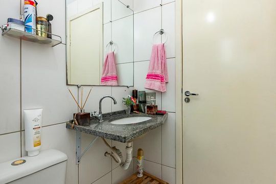 Banheiro Social de apartamento para alugar com 2 quartos, 69m² em Salgado Filho, Belo Horizonte