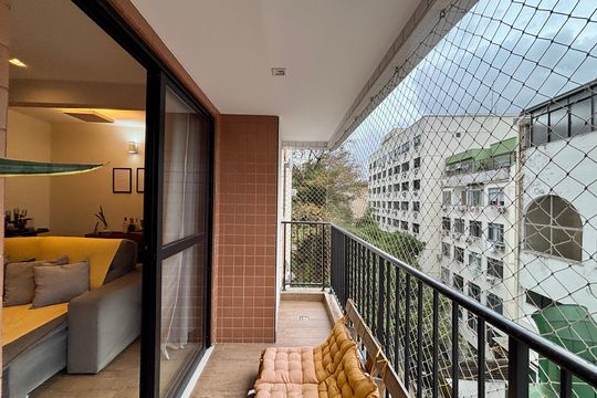 Varanda da sala de apartamento para alugar com 2 quartos, 85m² em Botafogo, Rio de Janeiro