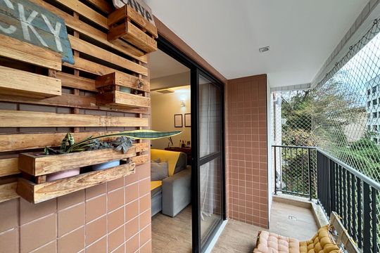 Varanda da sala de apartamento para alugar com 2 quartos, 85m² em Botafogo, Rio de Janeiro
