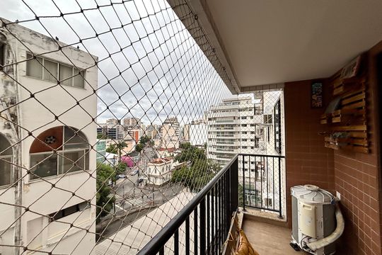 Varanda da sala de apartamento para alugar com 2 quartos, 85m² em Botafogo, Rio de Janeiro