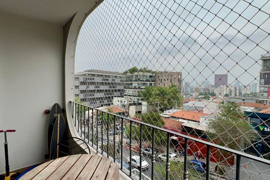 Varanda da Sala de TV de apartamento à venda com 3 quartos, 117m² em Vila Madalena, São Paulo