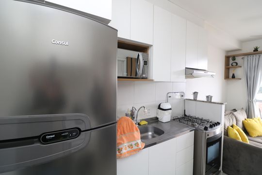 Cozinha de apartamento à venda com 1 quarto, 32m² em Vila Ema, São Paulo
