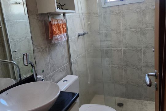 Banheiro da Suíte de apartamento para alugar com 3 quartos, 73m² em Vila Moinho Velho, São Paulo