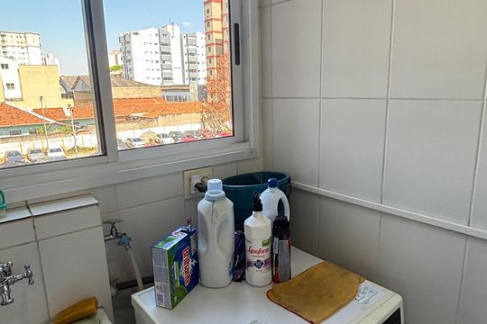 Área de Serviço de apartamento à venda com 2 quartos, 57m² em Vila Homero Thon, Santo André