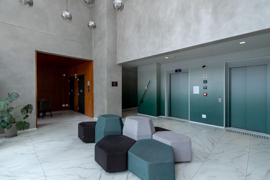 Área comum de kitnet/studio à venda com 1 quarto, 22m² em Jardim das Acacias, São Paulo
