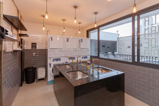 Área comum de kitnet/studio à venda com 1 quarto, 22m² em Jardim das Acacias, São Paulo