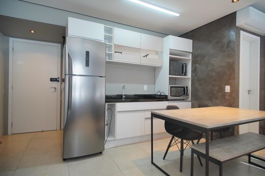 Cozinha de kitnet/studio para alugar com 1 quarto, 35m² em Centro, Novo Hamburgo