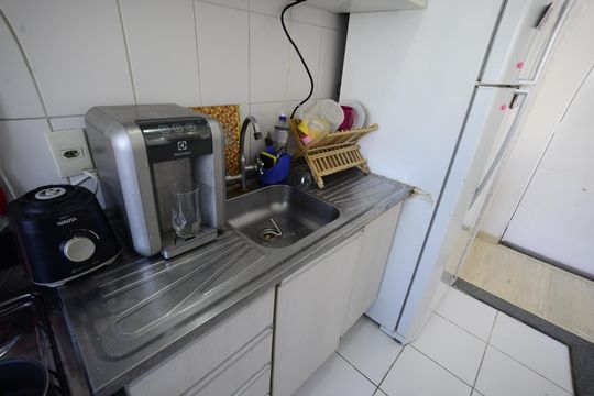 Cozinha de apartamento para alugar com 1 quarto, 33m² em Cambuci, São Paulo