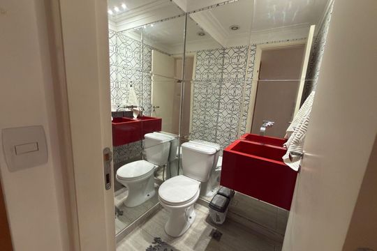 Lavabo de apartamento para alugar com 3 quartos, 94m² em Vila Andrade, São Paulo
