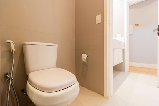 Banheiro da Suíte de apartamento à venda com 1 quarto, 57m² em Paraíso, São Paulo