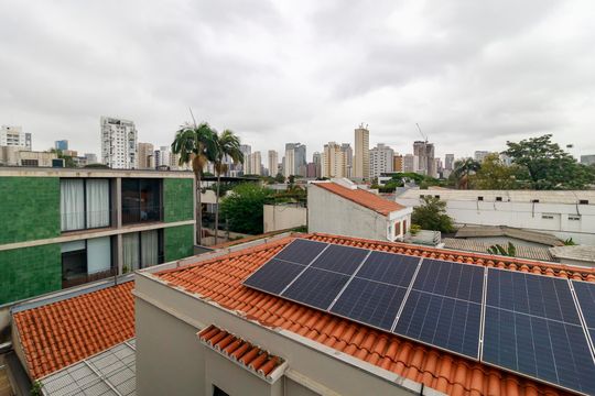 Terraço - Vista de casa de condomínio à venda com 3 quartos, 107m² em Brooklin Novo, São Paulo