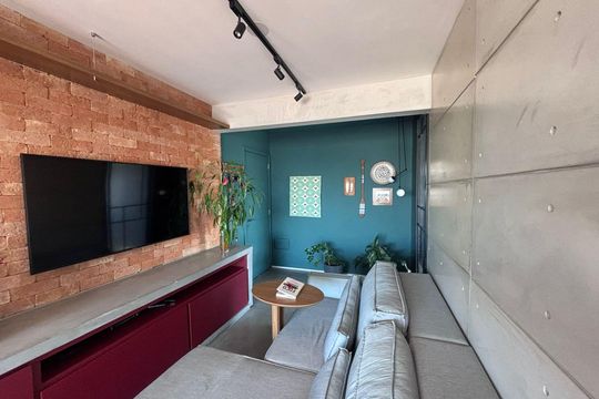 Sala de apartamento à venda com 2 quartos, 62m² em Vila Bertioga, São Paulo