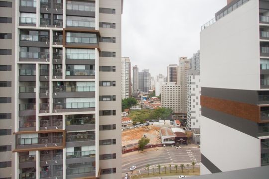 vista da Sacada de kitnet/studio para alugar com 1 quarto, 25m² em Jardim das Acacias, São Paulo