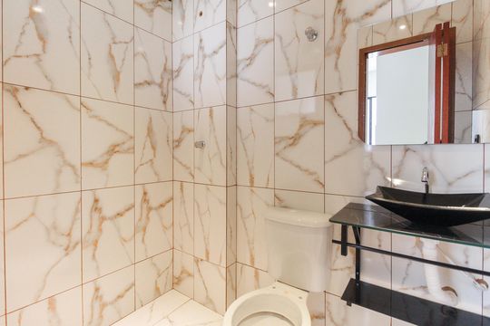 Banheiro de apartamento para alugar com 2 quartos, 37m² em Jardim Casa Pintada, São Paulo
