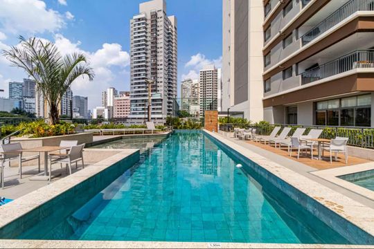 Área comum - Piscina de apartamento para alugar com 1 quarto, 28m² em Butantã, São Paulo