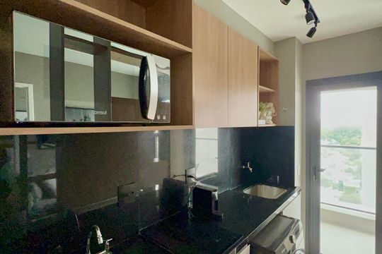 Cozinha de apartamento à venda com 1 quarto, 41m² em Jardins, São Paulo