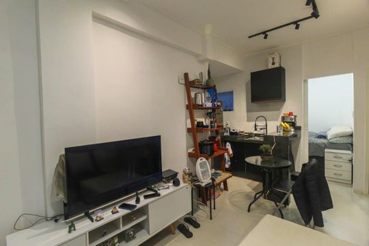 Sala/Cozinha de apartamento à venda com 1 quarto, 28m² em Vila Formosa, São Paulo